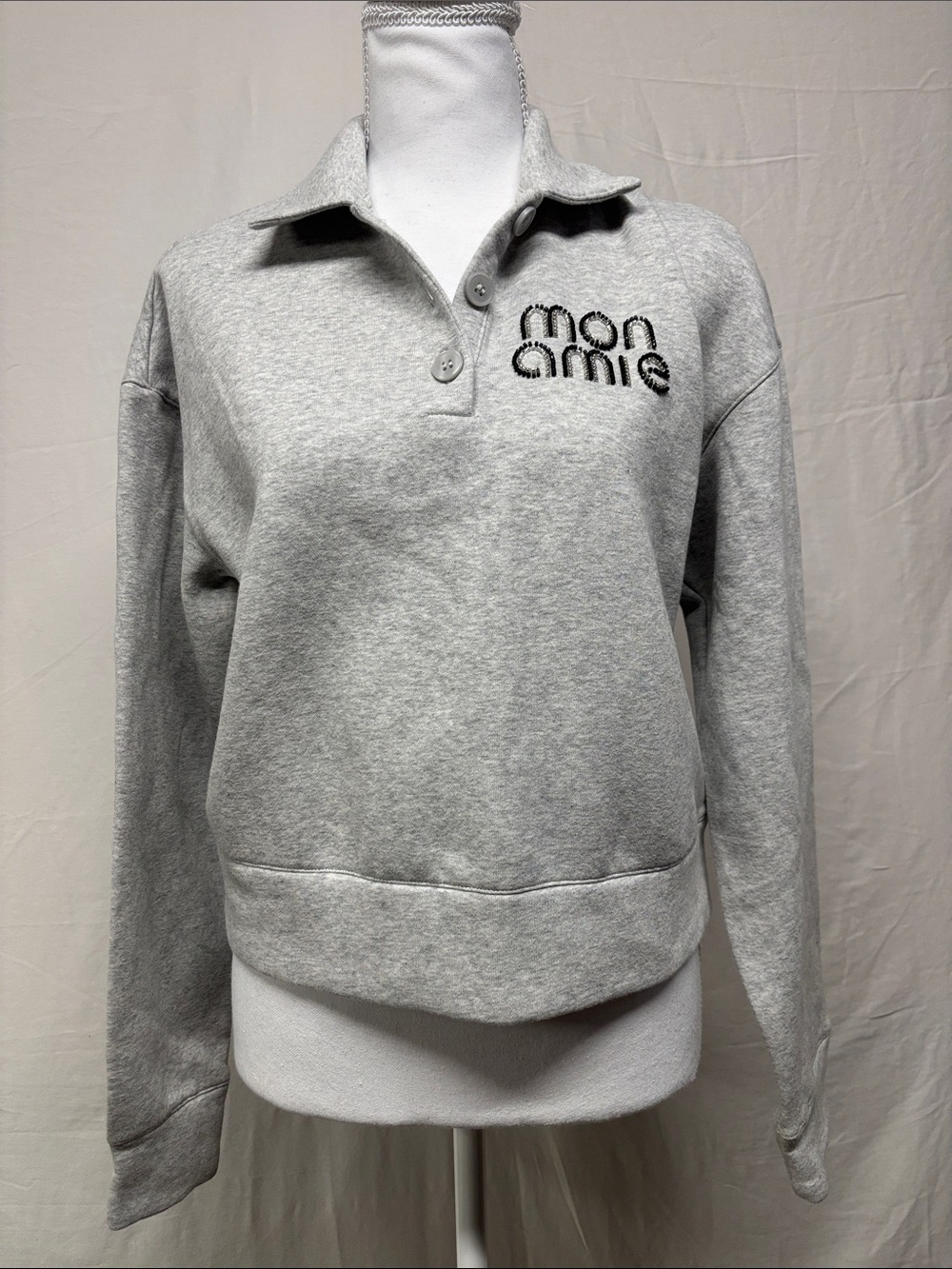 Divided Light Gray Mon Amie Polo Sweatshirt